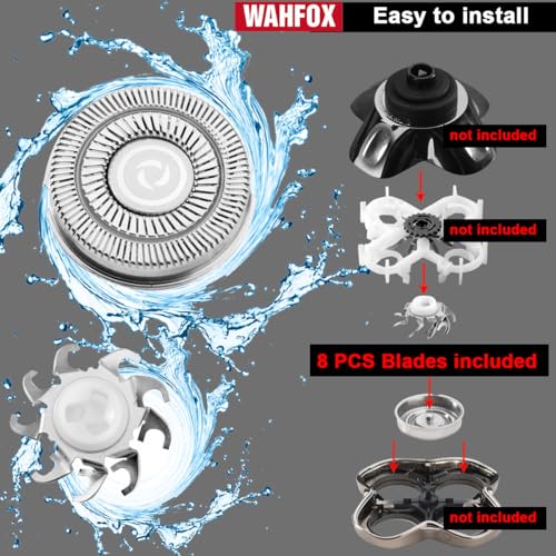 WAHFOX 8 pcs Shaver Replacement Blades for Skull Shaver Pitbull Replacement Blades for Carver Pitbull Gold PRO/Platinum PRO/Silver PRO Pitbull Gold Replacement Heads… - Image 3