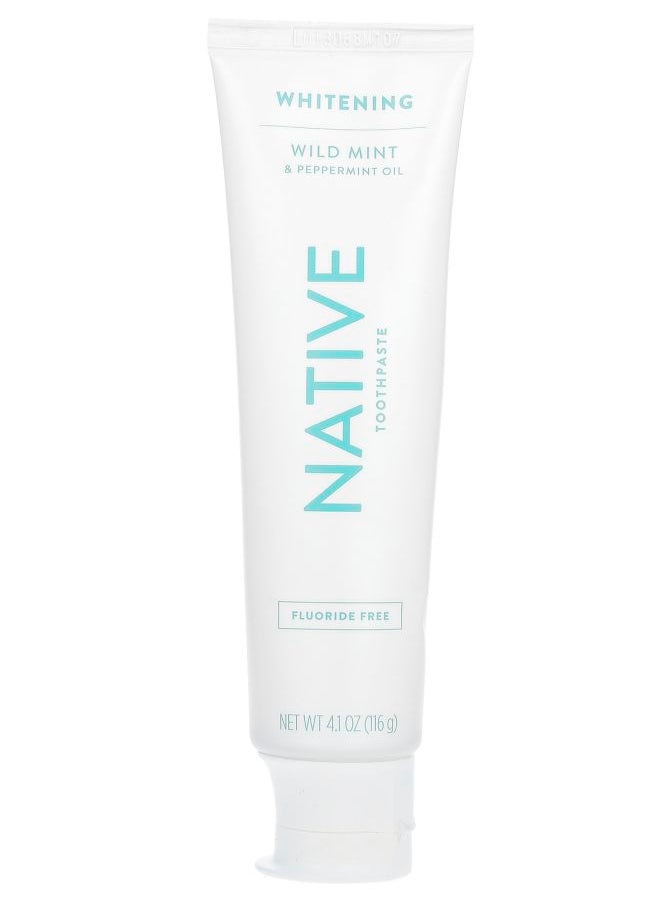 native Whitening Fluoride Free Toothpaste Wild Mint & Peppermint Oil 4.1 oz (116 g) 