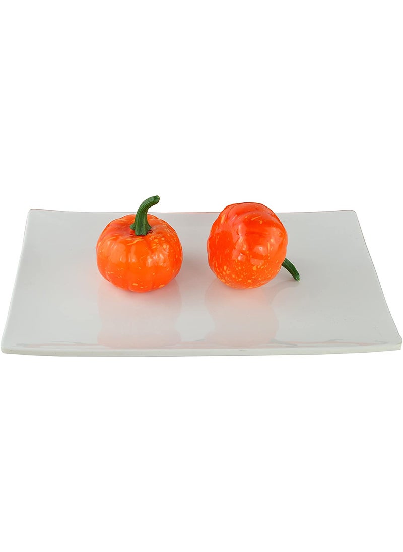 JEDFORE JEDFORE Artificial Lifelike Simulation Mini Pumpkins Fake Fruit for Festival Halloween Thanksgiving House Kitchen Decoration - Set of 16 - Orange  - Image 5