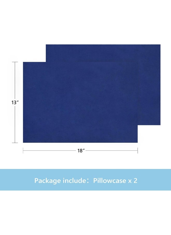 TILLYOU TILLYOU Baby Toddler Pillowcase Set of 2, 14x20-Fits Pillow Sized 12x16, 13x18 or 14x19, Silky Soft Microfiber, Kids Travel Pillow Cases, Navy  - Image 2