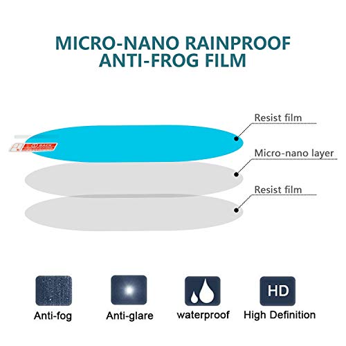 Aksmit Anti Fog Film Car Rear View Mirror,Anti-Water, Safe Driving, Anti-Fog, Waterproof Oblong Rearview Side forMirror Protective Film for Tata Safari - Image 3