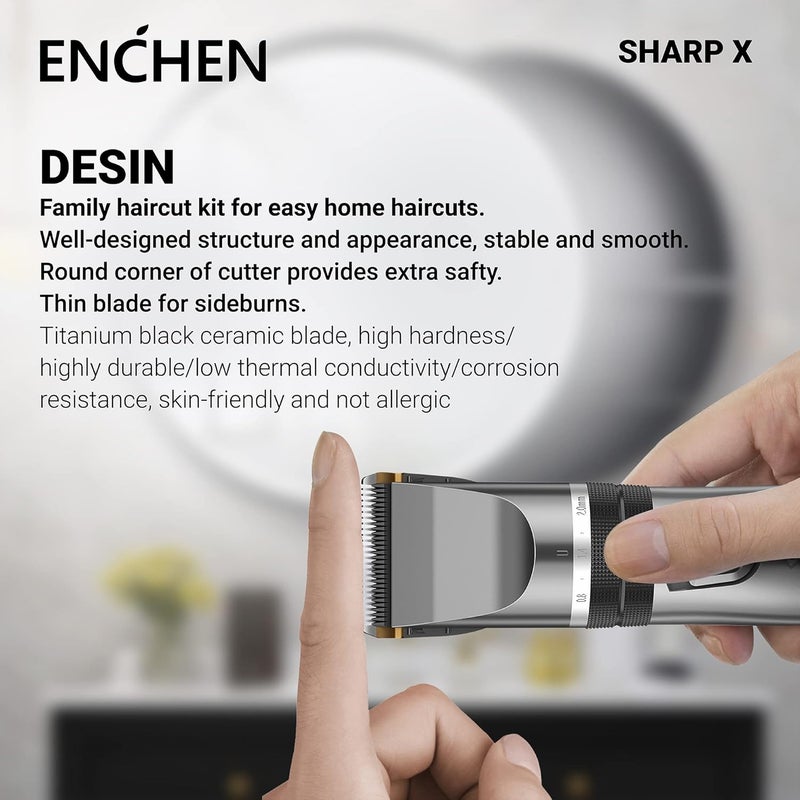 Enchen Sharp X Adjustable Beard and Hair Trimmer For Men With 120 Mins Runtime Waterproof For Cord Cordless Use - Image 2