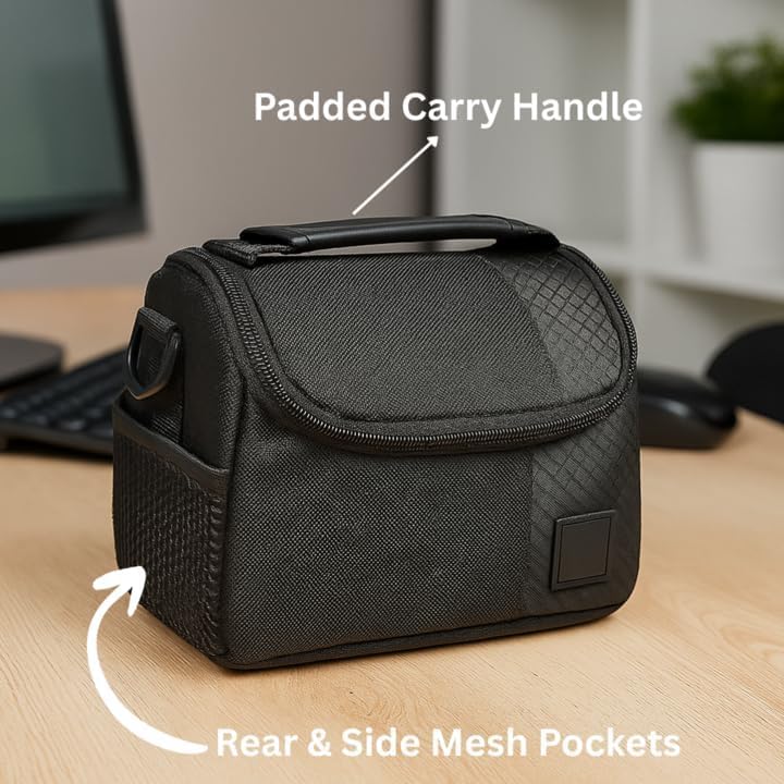 eCostConnection Acuvar Small Soft Padded Camera Bag for Canon, Sony, Olympus, & Samsung, DSLR Camera Bag Small, Camera Equipment Carrying Case, Gadget Bag With Shoulder Strap, Lightweight Case, Crossbody Camera Case - Image 3