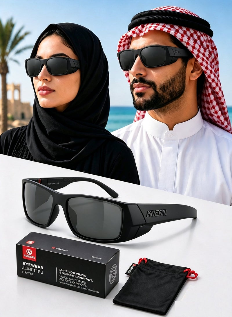 kdeam UV400 Polarized Sunglasses for Men Women Outdoor Driving Sports Eyewear - Image 1