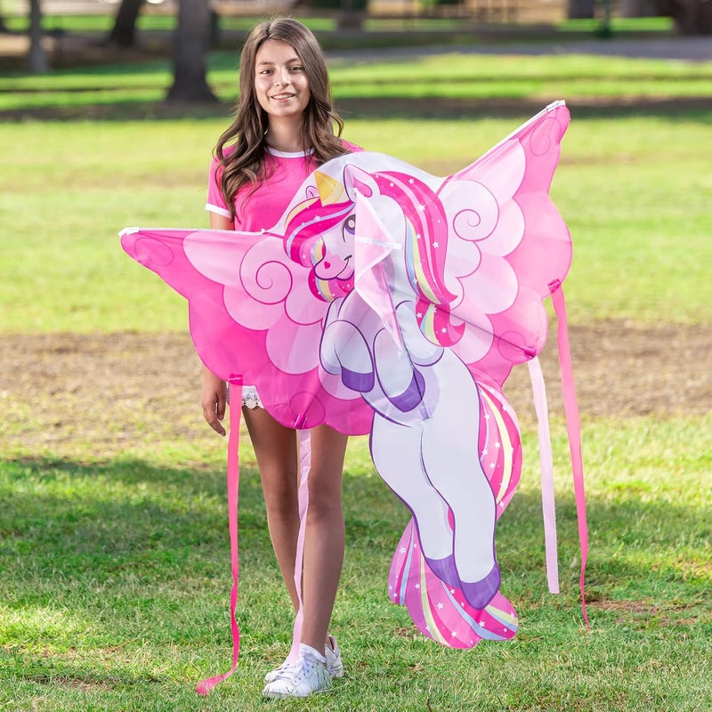 JOYIN Unicorn Kite Easy to Fly Huge Kites for Kids and Adults with 80m Kite String, Large Beach Kite for Outdoor Games and Activities - Image 2