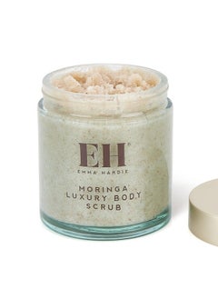 EMMA HARDIE Emma Hardie 350g Moringa Luxury Body Scrub with Himalayan Pink Salt, Moringa and Sweet Almond Oil, Detoxifies and Exfoliates Skin, For All Skin Types, Vegan & Cruelty Free  - Image 1