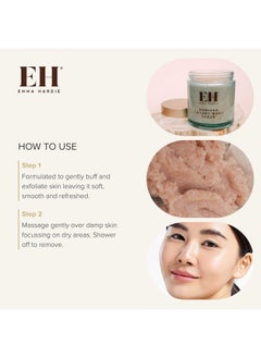 EMMA HARDIE Emma Hardie 350g Moringa Luxury Body Scrub with Himalayan Pink Salt, Moringa and Sweet Almond Oil, Detoxifies and Exfoliates Skin, For All Skin Types, Vegan & Cruelty Free  - Image 4