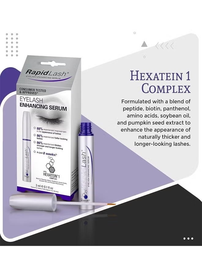Rapidlash Eyelash Enhancing Serum With Hexatein 1 Complex, Promotes Appearance of Longer And Thicker Eyelashes,Eradicates Signs of Fatigue And Illuminates The Eye Area,Can Easily Be Worn Alone or Under Makeup - Image 2