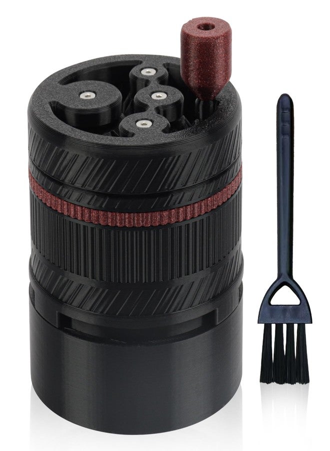 ShanSon WDT Espresso Tool with Brush Base Coffee Powder Distributor Needle WDT Tool for Barista Coffee Bar Espresso Distribution Tool,54mm,Black&Wine Red - Image 1