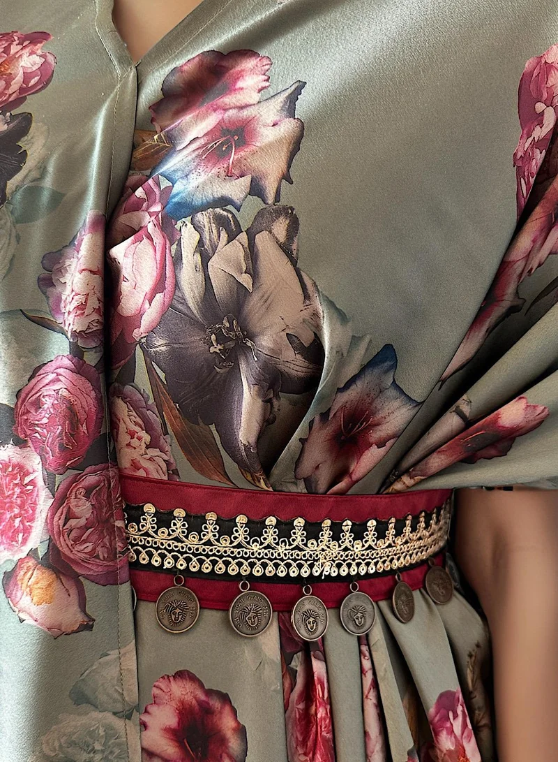 ECSTACY Printed Drape Dress