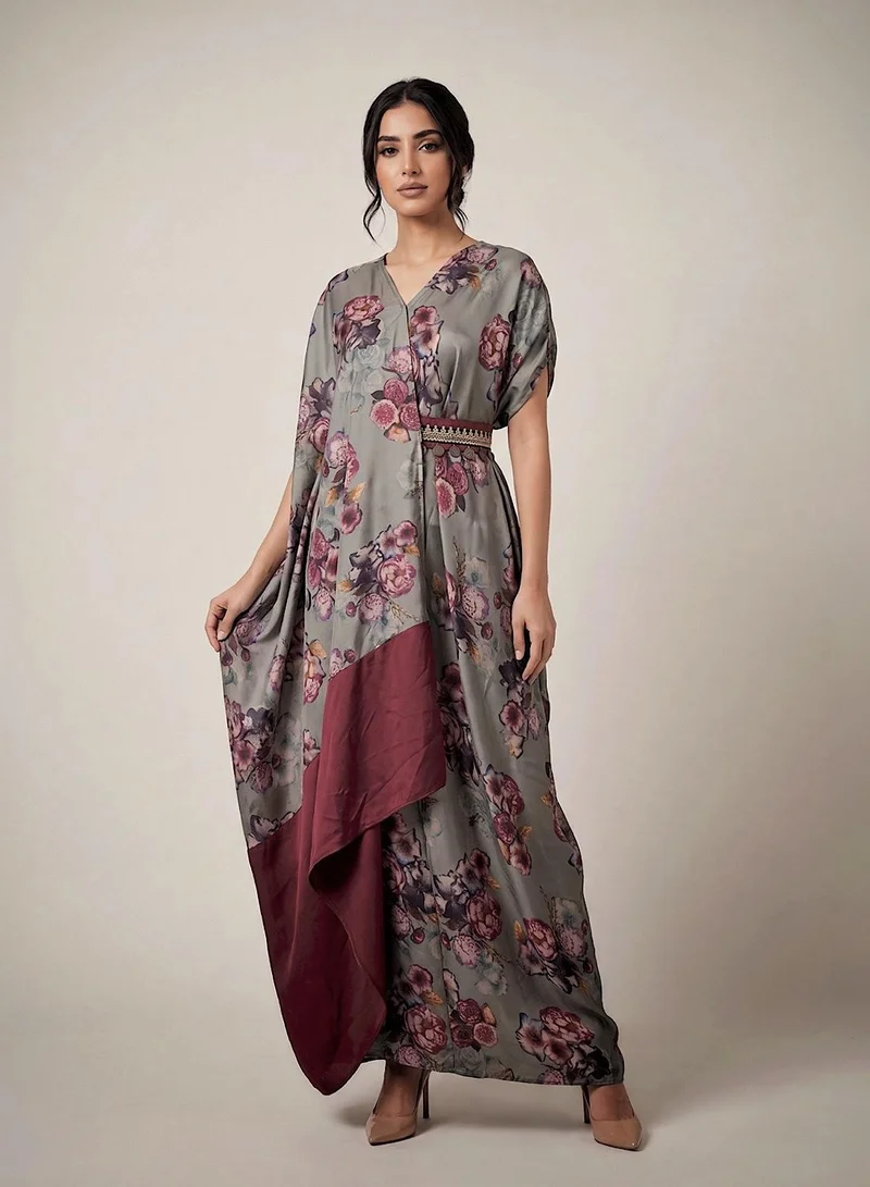Ecstacy Printed Drape Dress