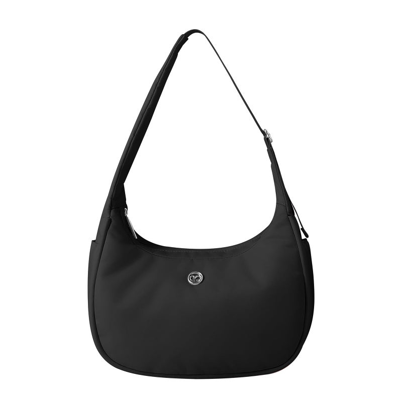 Babysun Mini Shoulder Bag Women Nylon Crescent Bag 2L Underarm Shoulder Purse Women's Shoulder Handbags Small Tote Bag Black - Image 1