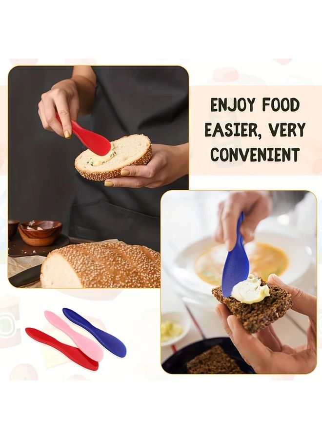 6 Pack Blue Cream Spatula Non Sticky Butter Spreader Cake Scraper Kitchen Baking Tool - Image 3