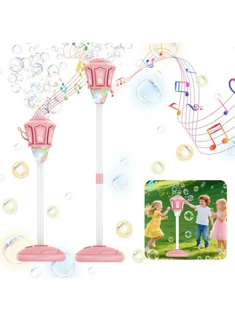 Zaprus Automatic Vertical Bubble Machine for Parties - 2-Level Adjustable Height Standing Bubble Maker with Lights & Music - Rechargeable Battery Operated Outdoor Bubble Blower for Kids, Weddings & Birthdays - Image 5