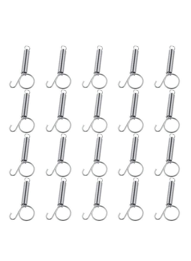 20 Pcs Spring Cage Latch Door Spring for Hamster Cages Hook Metal Finger Pet Wire Cage for Fixing Birds Bunny Rodents  Hamster Parrot Dog Door - Image 1