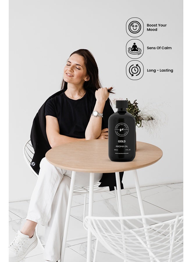 Scentscircle Gold Aroma Diffuser Oil 500ml | Premium Long-Lasting Fragrance - Image 3
