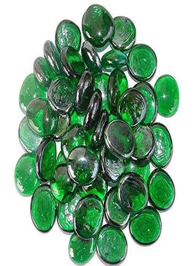 VANNEF Stone Glossy Finish Decorative Shiny Glass Pebbles for Aquarium Vase Filler Home Garden & Outdoor Decoration (Natural_Green_450gm) - Image 3