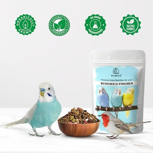 BirdShala Bird Food for Budgies & Finches 1 Kg. | Premium Seed Blend of Grains, Millets & Fruit Pellet - Image 5