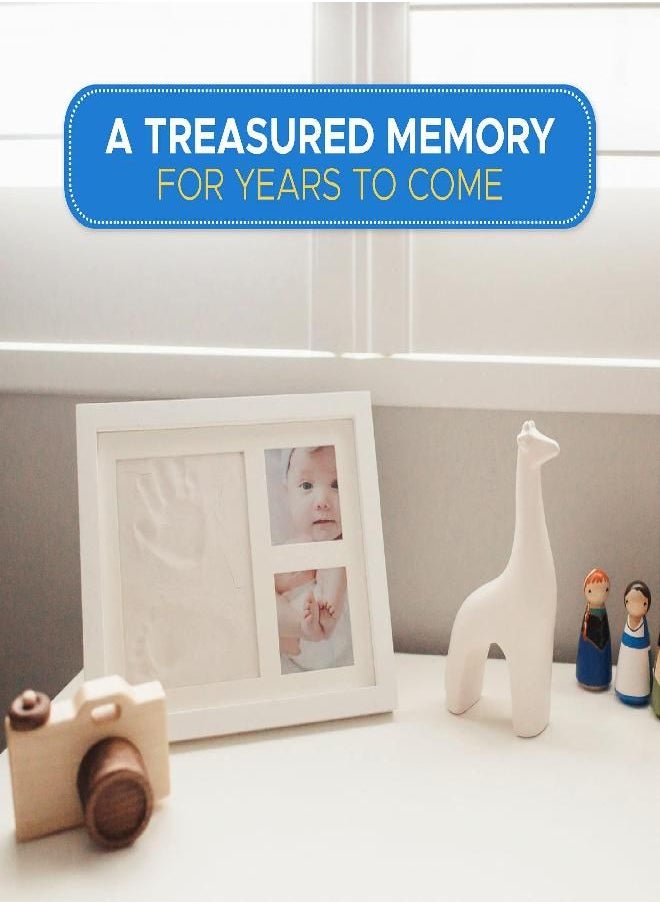Bubzi Co - Baby Handprint and Footprint Makers Kit Keepsake For Newborn Boys & Girls, Baby Girl Gifts & Baby Boy Gifts, New Mom Baby Shower Gifts, Baby Milestone Picture Frames Baby Registry, Nursery Decor - Image 1