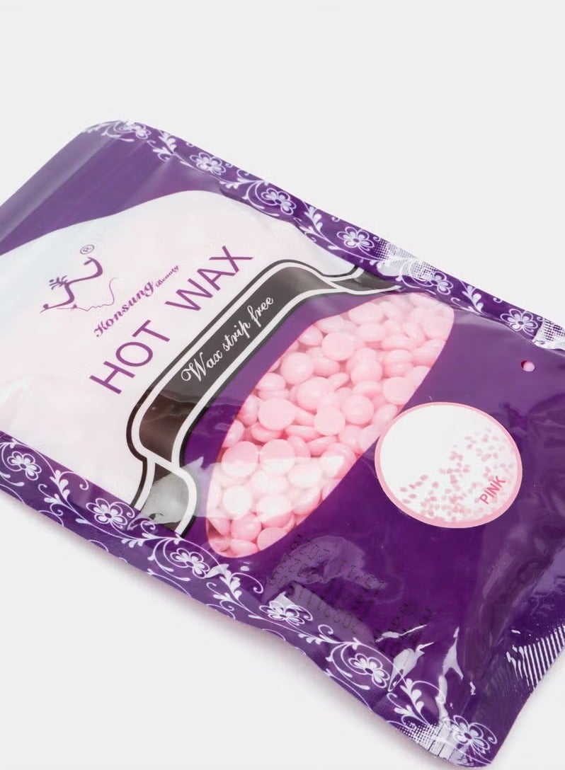 كونسونج بيوتي حبيبات شمع ساخنة لإزالة الشعر 400 جرام (4 × 100 جرام) مع 50 عصا شمع خشبية لإزالة الشعر بسهولة. - Image 2