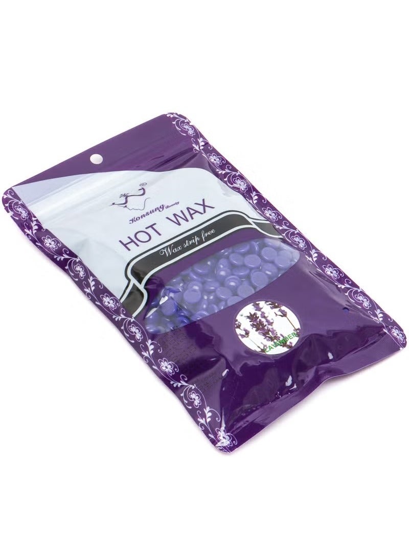 كونسونج بيوتي حبيبات شمع ساخنة لإزالة الشعر 400 جرام (4 × 100 جرام) مع 50 عصا شمع خشبية لإزالة الشعر بسهولة. - Image 3