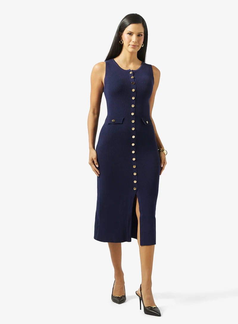 ايلا Column Button Down Dress