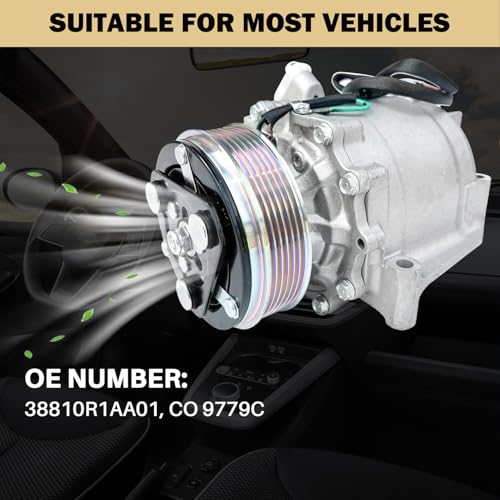 Aspligo Air Conditioner AC Compressor Fits for Honda Civic 2012-2015, Acura ILX 2013-2015, with A/C Clutch, CO9779C AC Compressor, Replaces 38810R1AA01 - Image 5