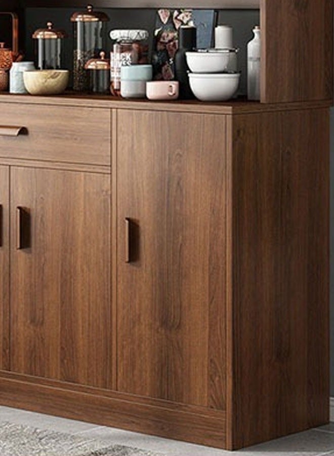 NKX Modern Wooden Kitchen Cabinet with Doors | Multifunctional Walnut Storage Cupboard | Sideboard Buffet Cabinet 100x38x170cm - Image 5