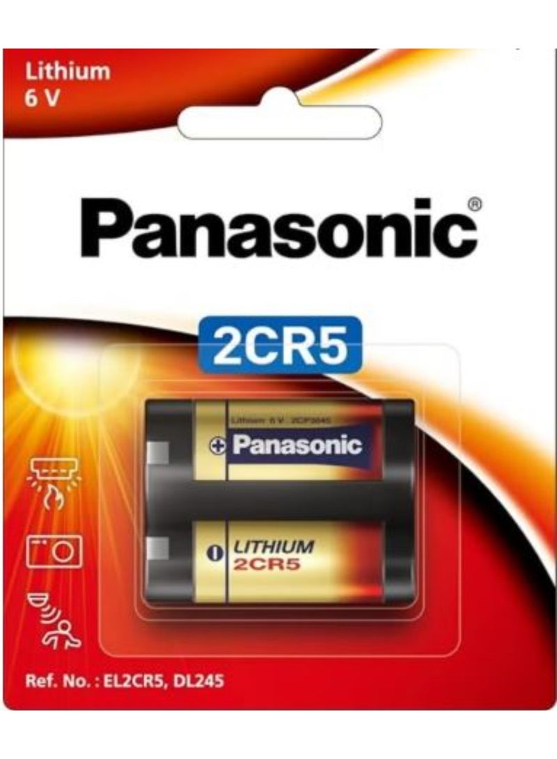 1-Piece Panasonic 2CR5 Lithium 6V Battery