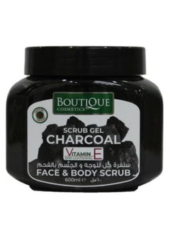 BOUTIQUE Charcoal Face And Body Scrub 600ml  - Image 1