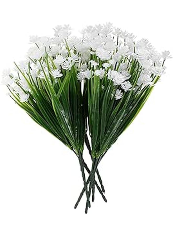 6 White Faux Narcissus Artificial Flower Bouquet Realistic Wedding Home Office Decorative Arrangement - Image 1