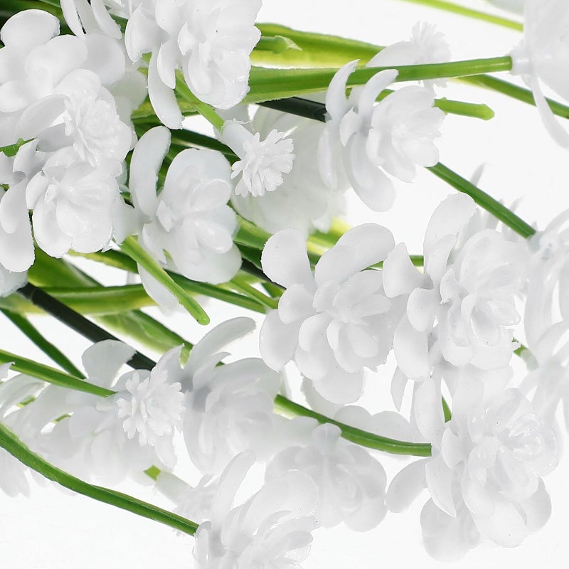 6 White Faux Narcissus Artificial Flower Bouquet Realistic Wedding Home Office Decorative Arrangement - Image 5