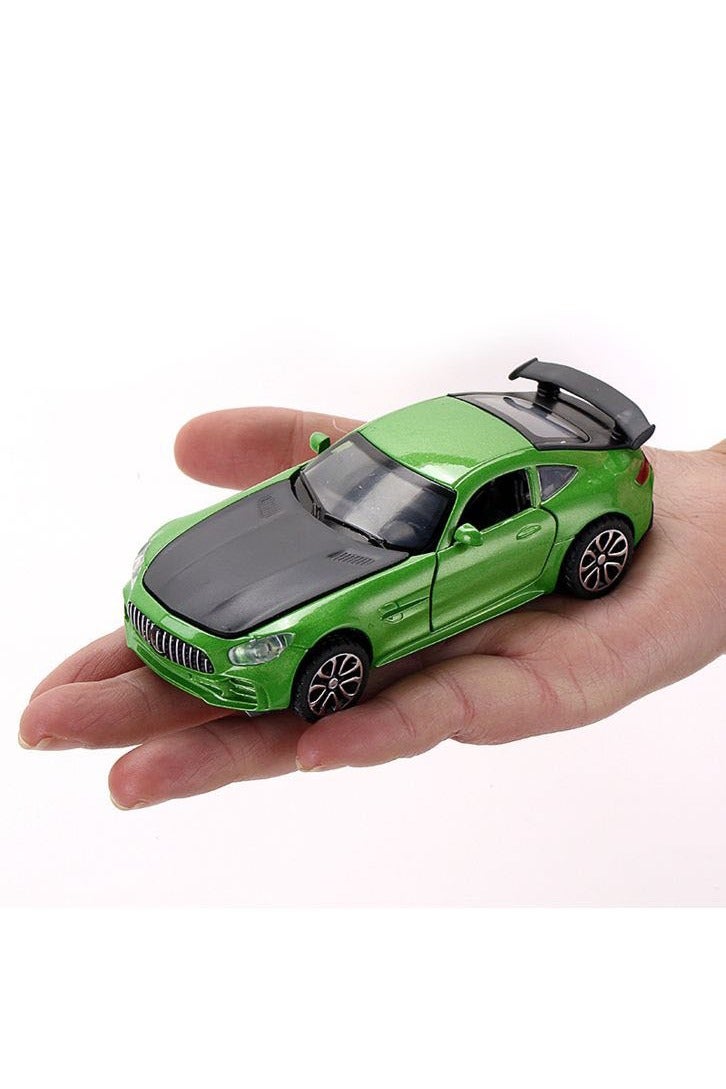 1:36 Alloy Sports Car Model , Pull-Back Toy Car , Model Car for Kids Boy Girl Gift , Collectible Display ,Green/Black 11.8 cm*5.5 cm*3 cm - Image 3