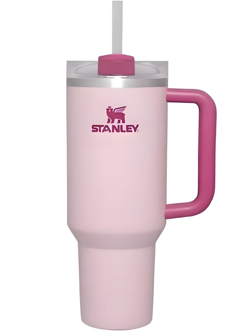Stanley STANLEY Quencher H2.0 Flowstate Tumbler 1.2L | Metal Water Bottle with Straw, Handle & Lid | Keeps Cold for 11 Hours | Keeps Iced for 48 Hours | Dishwasher Safe | Travel Mug for Cold Drinks | 1-Pack (Flamingo Pink)  - Image 1