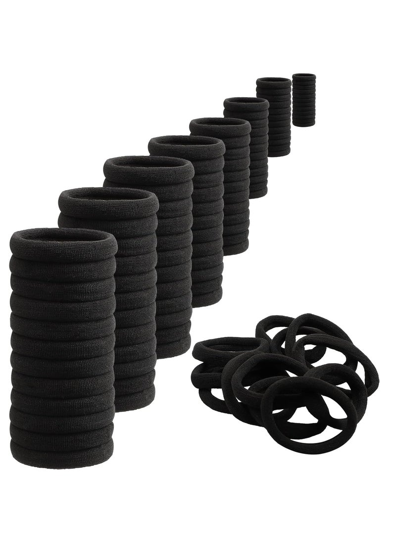 Antye - Antye Hair Tie 100Pcs Black Onyx  Soft Cotton Seamless Hair Elastic for Thick or Thin Hair No Snag Dent or Breakage Baseball  Tennis Suitable All Age Friendly - Image 1