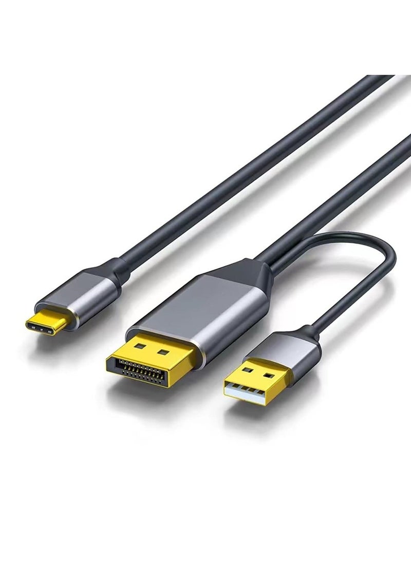 Generic - HDMI to USB C Adapter Cable 4K60Hz 6.6FT, DP Male to Type C Male Converter, HDMI 2.0 Compatible with Xreal Air, Nreal Air, Steam Deck Dock, PS5, Xbox, Portable Monitor - Image 1