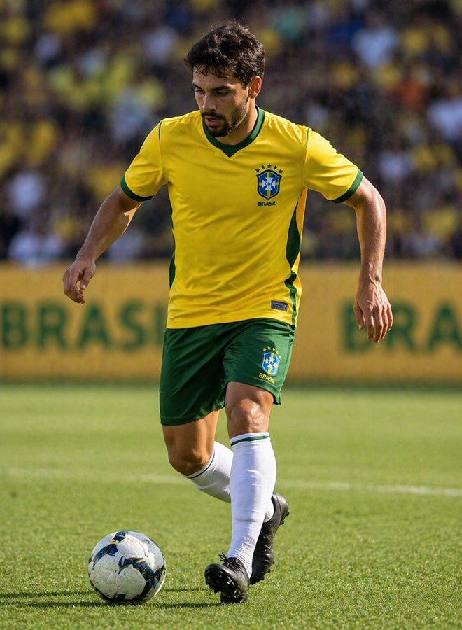 Toyland Men’s Brazil 2026 World Cup Home Jersey Kit – Football Shirt & Shorts Set-Medium - Image 3