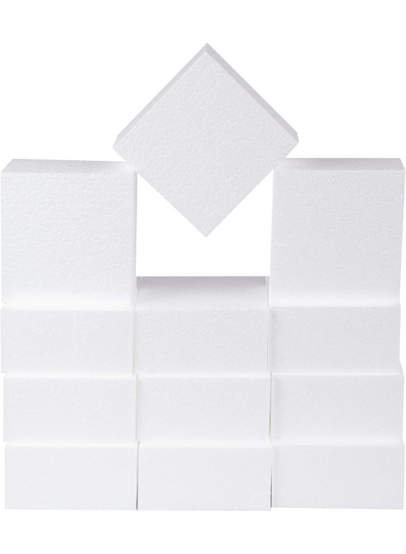 كرافت ماجيك ١٠ قطع من قوالب الفوم الحرفية | ٤×٤×٢ بوصة | مستطيل من الفوم البوليسترين | ثيرموكول | ستايروفوم | للنحت الفني | تنسيقات الزهور | النمذجة | فنون وحرف يدوية | مدرسة ومكتب ومنزل - Image 1