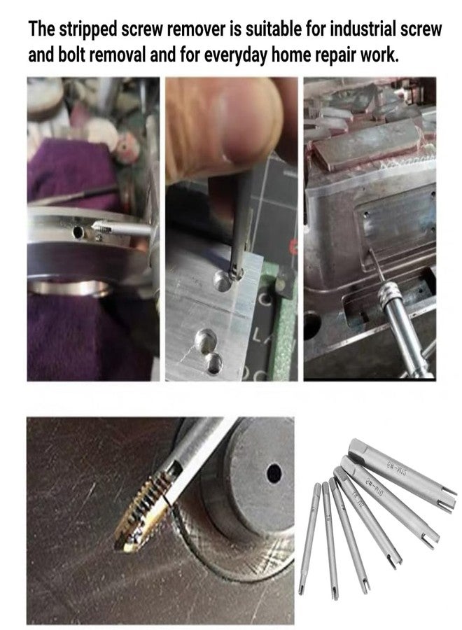 LiebeWH Tap Extractor Set Steel Broken Head Screw Remover for Everyday Home Repair Work(6 Pcs) - Image 5