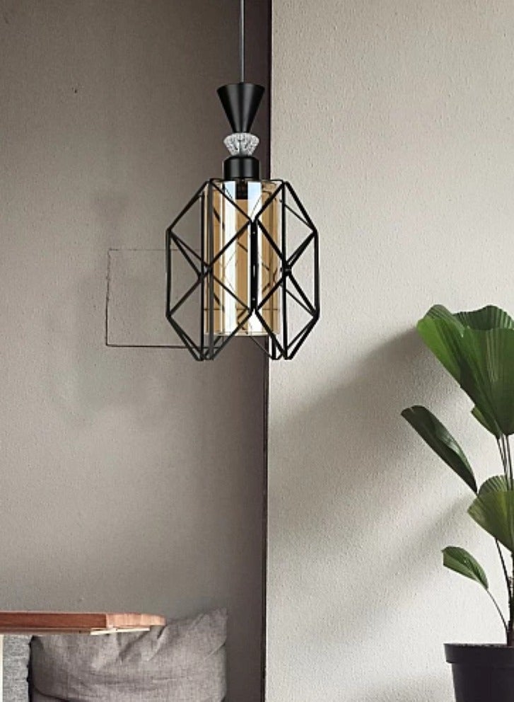 علاقي مودرن مفرد اسود E27*1L  - Image 1