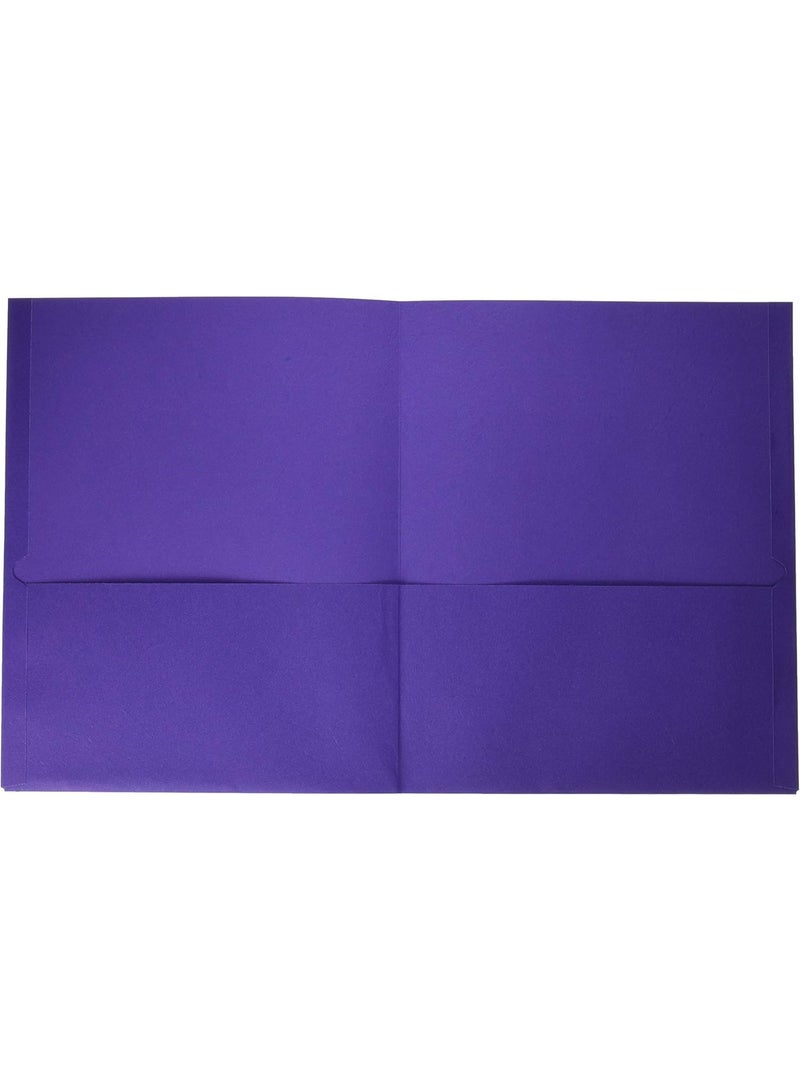 Oxford Two-Pocket Folders, Purple, Letter Size, 10 per Pack, (57583) - Image 3