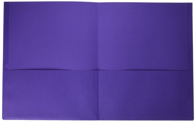 Oxford Two-Pocket Folders, Purple, Letter Size, 10 per Pack, (57583) - Image 2