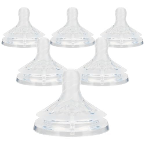 joyfeed Silicone Bottle Nipples for Philips Avent Natural Baby Bottles,Size 5 Nipple,6m+,Flast Flow, 6 Count - Image 1