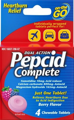 Pepcid عبوة كاملة من أقراص CHEW TAB 4 BER مكونة من 3 قطع - Image 2