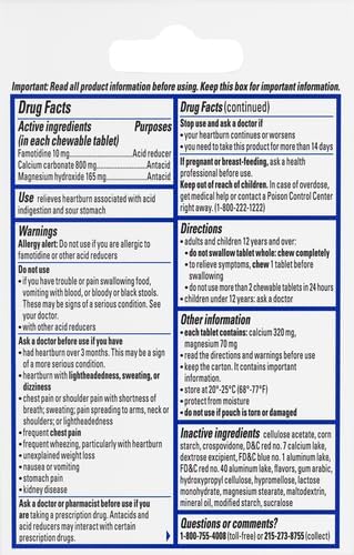 Pepcid عبوة كاملة من أقراص CHEW TAB 4 BER مكونة من 3 قطع - Image 3
