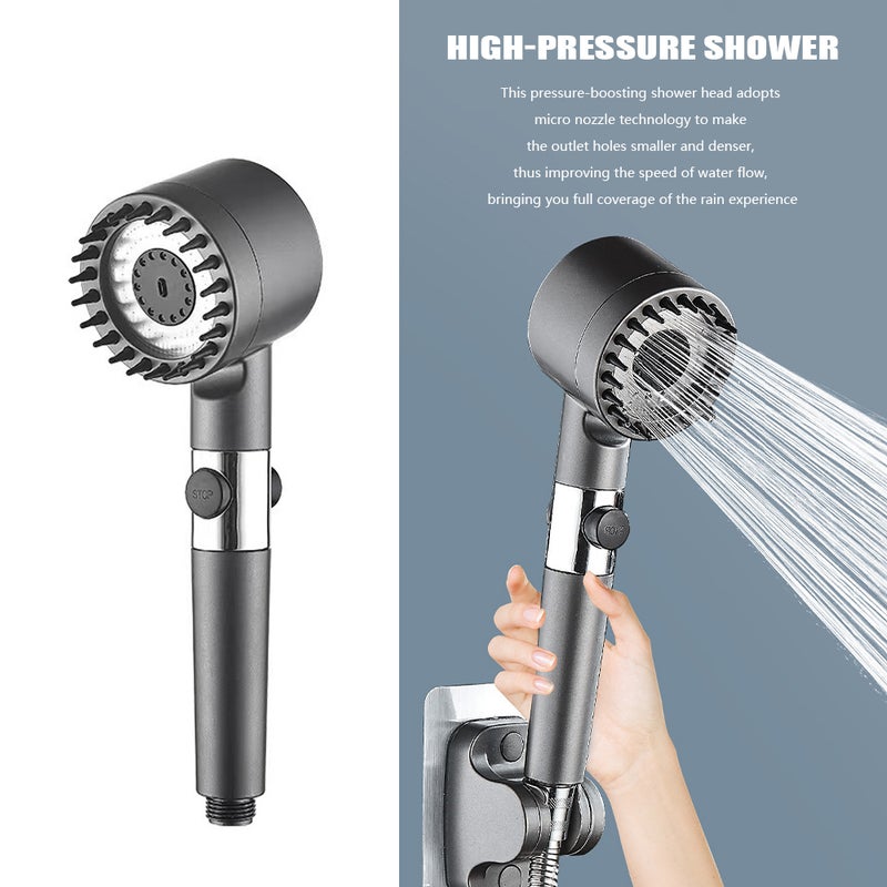 High-Pressure Shower Heads with Scalp Massager for Skin & Hair Care, Detachable Filtered Shower Head - Image 3