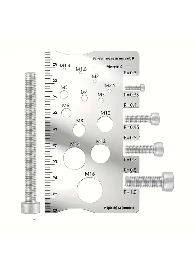 Stainless Steel Caliper For Thread Measurement 2Pcs Silvery No Battery Needed - Image 5