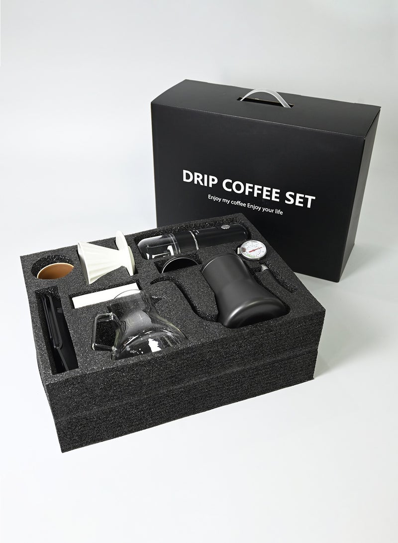 EqiEch V60 Set 15 Piece Electric Coffee Grinder Drip Coffee Maker Set With Gift Box - Image 4