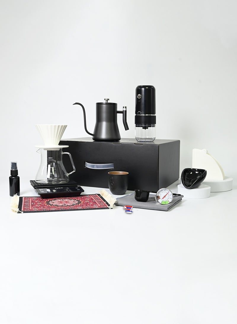 EqiEch V60 Set 15 Piece Electric Coffee Grinder Drip Coffee Maker Set With Gift Box - Image 5