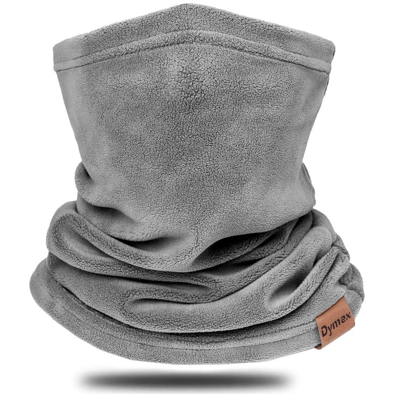 Dymex Neck Warmer Gaiter Winter Fleece Neck Cover Balaclava Windproof Face Cover Mask for Ski Motorcycle Grey 1 - Image 2